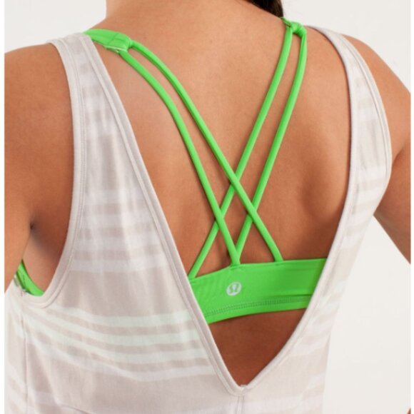 EC Lululemon Burn It Out Tank - Ocean Stripe Dune / Dune - Size 4 - Picture 2 of 5